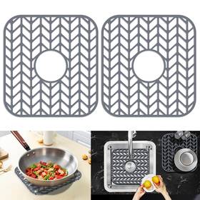 B0dbpxdf4n Jookki Sink Protectors For Kitchen 12.25 Inch X11.5 Center Drain Mat Bottom Of From