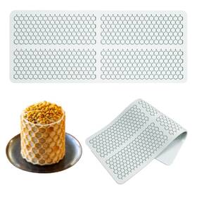 Jg-fm-006 Jopgeey Honeycomb Molds Silicone 2 Pcs Fondant Tuile With Hollow 3d B