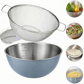 Julipro 740625267432 Stainless Steel Colander Strainer Set 3.5 Quart 304 Wit Julipro 740625267432 Stainless Steel Colander Strainer Set 3.5 Quart 304 Wit