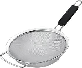 Ms07-wh-btpr-ef Kafoor 7 Inch Fine Mesh Strainer With Thermo Plastic Rubber Handle - Sieve Black