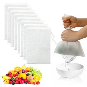 Gr-gld-8p Kattst 8 Pack Reusable Nut Milk Bags Fine Mesh Cheese Cloth For Straining Ide