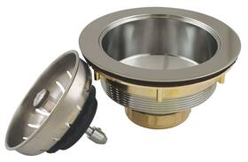 K1439ss Keeney 046224049487 Deep Thread Cast Brass Kitchen Sink Strainer 3.5-inch Opening Sta Inch
