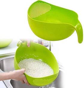 Khandekar With Device Of K 445606466431 Plastic Rice Strainer Bowl Handle Kitchen Draining Colanders Khandekar With Device Of K 445606466431 Plastic Rice Strainer Bowl Handle Kitchen Draining Colanders