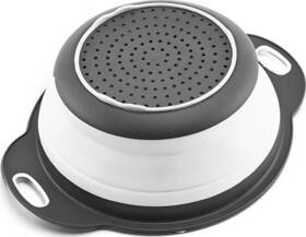 Whi-1pc Killer And #039 S Instinct Outdoors White Round Silicone Collapsible Colander Kitchen Strainers With Plastic Handles Whi-1pc Killer And #039 S Instinct Outdoors White Round Silicone Collapsible Colander Kitchen Strainers With Plastic Handles