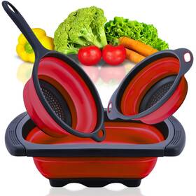 3-red-colan Killers Instinct Outdoors Red Food Strainer Set Of 3 Small Foldable Colander Silicone Pasta Camping 3-red-colan Killers Instinct Outdoors Red Food Strainer Set Of 3 Small Foldable Colander Silicone Pasta Camping