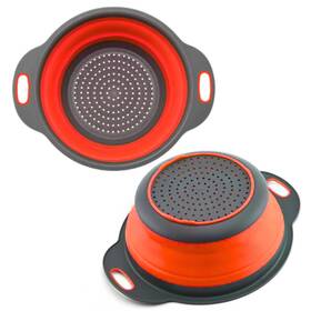 Re-1pc Killers Instinct Outdoors Red Round Silicone Collapsible Colander Kitchen Strainers Wi