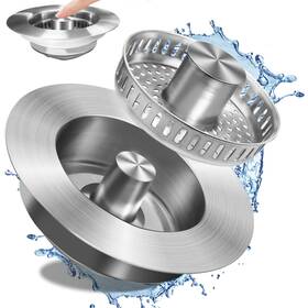 Lsq-0827 Kilobey Upgraded 3 In 1 Kitchen Sink Drain Strainer And Stopper Plug Filter Fo