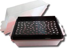 1113bka King Kooker 11 X 13 Plastic Batter Sifter Breader Box White