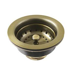 K121bab Kingston Brass 663370169380 Fresno 3-1/2 Inch Stainless Steel Kitchen Sink Basket Strainer Antiq