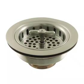 Kingston Brass 726084934313 Tacoma 3-1/2 Inch X 2-5/16 Stainless Steel Kitchen Sink Basket Strainer In Br