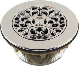 Bsft4136 Kingston Brass Watercourse 4-1/4 Inch Round Shower Base Drain Nickel