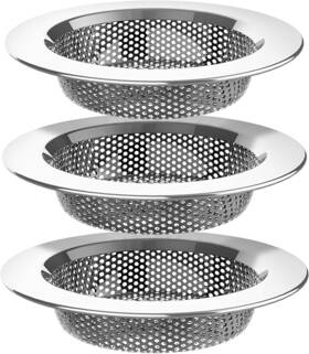 Kitchen 445000514523 Sink Strainer Drain Stainless Steel Mesh Pack Of 3 Diameter 4.4 /3 Inch