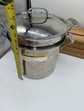 7664-26 Kitchen 12 Quart Stainless Steel Stockpot With Lid And Steamer Insert Model