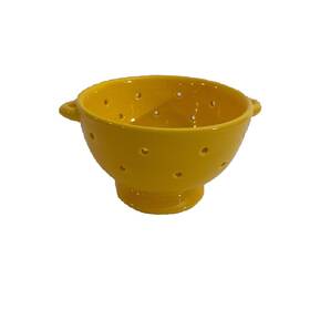 Chips5 Kitchen Rare Inch Yellow Ceramic Berry Fruit Colander - No Chips 5.5 X 3.5