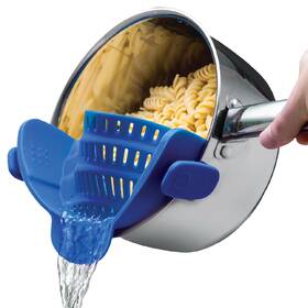 Kitchen Gizmo 856839007358 Snap Nft Strain - Silicone Clip-on Colander Heat Resistant Drainer For Vegeta