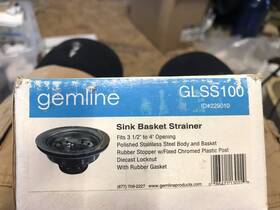 Glss100 Kitchen Gemline Commercial Basket Strainer Fits 3 1/2 Inch To 4 Opening