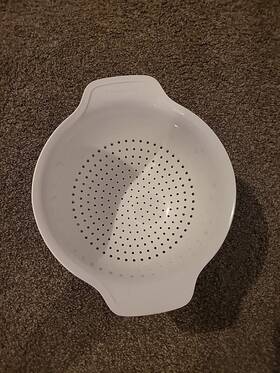 Kitchenaid 024131085491 White 5 Quart Colander Strainer Rubber Grip Bottom Xlarge