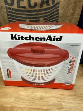 Kitchenaid 024131089109 New Red Salad And Fruit Spinner In Box