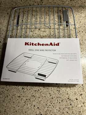 Kitchenaid 024131427833 Wire Sink Protector With Raised Risers - Protects Satin Kitchenaid 024131427833 Wire Sink Protector With Raised Risers - Protects Satin