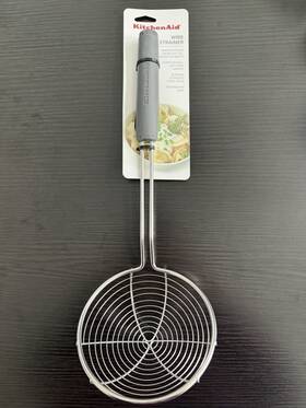 Kitchenaid 024131493937 Gray Wire Strainer-comfortable Soft-grip Handle And Dishwasher Safe-new