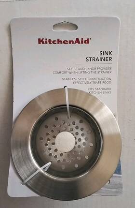 Ke880ohwha Kitchenaid Stainless Steel Sink Strainer With White Soft Touch Knob Ke880ohwha Kitchenaid Stainless Steel Sink Strainer With White Soft Touch Knob