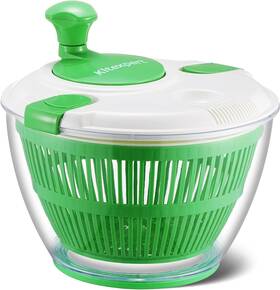 Kitexpert 744759409645 Salad Spinner Large 5.28 Qt Manual Lettuce For Veggie Prepping And Fru