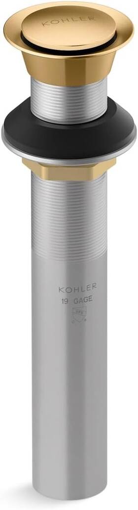 K-33151-2mb Kohler 33151-2mb Bathroom Sink Clicker Drain Without Overflow Brushed Brass