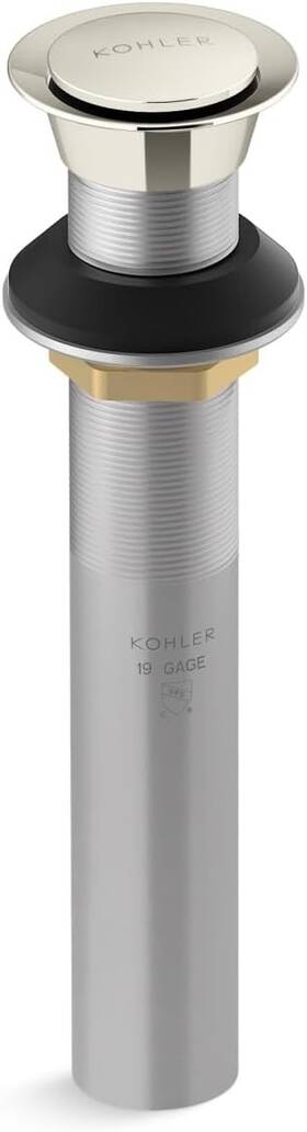 K-33151-sn Kohler 33151-sn Bathroom Sink Clicker Drain Without Overflow Polish Nickel