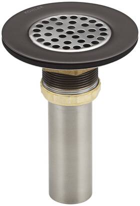 Kohler 885612137647 Brass Sink Strainer With Tailpiece For 3-1/2 Inch To 4 Outlet