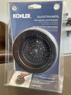 1385825 Kohler 885612814913 Duostrainer 4-1/2 Inch Sink Strainer In Matte Black