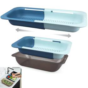 Komzon 796103844176 Over The Sink Strainer Colander Basket Set With Bowl Extendable Kitche