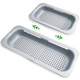 Komzon 796103955902 Extendable Colander Strainer Over The Sink Retractable Kitchen Basket T
