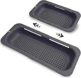 Kmn2021-ec1-hb Komzon Extendable Colander Strainer Over The Sink Retractable Medium Dark Gray