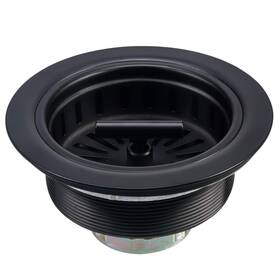 Kone 659676238844 Black Kitchen Sink Drain Matte Strainer 3-1/2 Inch Assembly