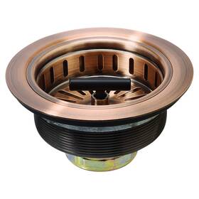 Kone 659676238875 Copper Sink Drain 3.5 Inch Kitchen Assembly Stainless Steel S
