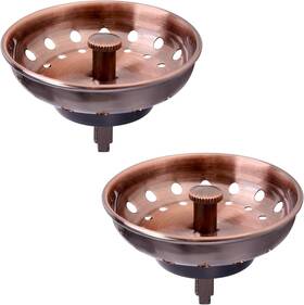 Bo8-antique Kone Copper Kitchen Sink Strainer Basket 2 Pcs Stainless Steel Antique S