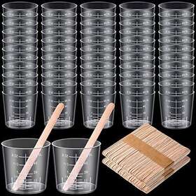 Cup-04 Konohan 200 Pcs 2 Ounce Epoxy Mixing Cups Disposable Measuring For Resin Clear Cup-04 Konohan 200 Pcs 2 Ounce Epoxy Mixing Cups Disposable Measuring For Resin Clear