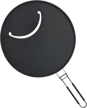 Xp002 Koovdem Splatter Screen For Frying Pan - Grease Oil Guard With Air Black