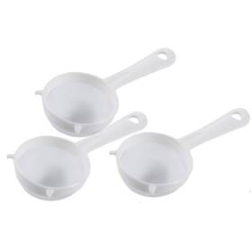 Kopida 608314242194 3 Pcs Double-ear Fine Mesh Strainers Plastic Food Sieve Strainer Colander Flo