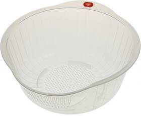 Kotobuki 313025875868 Japanese Rice Washer With Dual Drain Clear