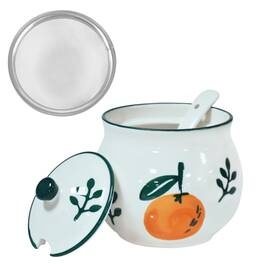 Koythin0037-t Koythin Ceramic Bacon Grease Container With Strainer 23 Oz Suitable For Storing Frying O