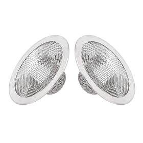 Krismya 584376654743 2pcs Stainless Steel Mesh Metal Sink Strainer Bathtub Drain Hole Hair