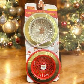 Ktchn 196557332210 Set Of 2 Figural Sink Strainer Gingerbread And Santa Claus Christmas Kitchen New Ktchn 196557332210 Set Of 2 Figural Sink Strainer Gingerbread And Santa Claus Christmas Kitchen New