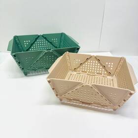 K65360 Kuhn Rikon 2 Piece Folding Colander Baskets Red/blue Qvc Storage New