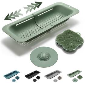 Kv Kitchen Tools 860011142232 Bpa Free Colander Set Expandable Sink Basket Over The Strai