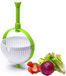 Kwblwf 744759161727 Collapsible Salad Spinner 3 Quart - Fruit Cleaner Space-saving Vegetable &