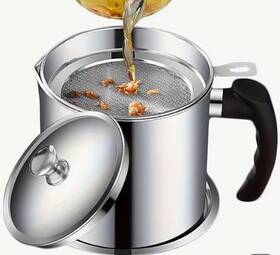 Kyraton 445038366378 Bacon Grease Oil Container With Strainer And Lid 48 Oz Stainless Steel Kyraton 445038366378 Bacon Grease Oil Container With Strainer And Lid 48 Oz Stainless Steel