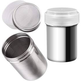 Lasenersm 713482724141 2 Pcs Chocolate Shaker Coffee Powder Cocoa Flour Icing Sugar Sifter Stainless