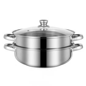 Lcpud 754712792486 Steamer For Cooking 6.0 Quarts Stainless Steel Pot 2-tier Food Stea