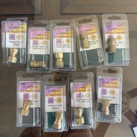 66-6-4 Ldr Industries 508 Adptr Comp F 3/8 X 1/4 Brass. Fema Lot Of 9 Sku Bx4 66-6-4 Ldr Industries 508 Adptr Comp F 3/8 X 1/4 Brass. Fema Lot Of 9 Sku Bx4